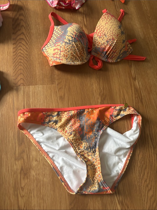 VENUS Other - VENUS Coral Orange Multi Animal Print Padded Bikini Set